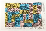 Languedoc Roussillon au bain dans l'étang de Thau by Robert Combas, 1996, Lithographie en couleur, sold May 2024
