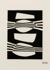 Composition abstraite by Jean Rets, 1959, Collage sur papier, sold Dec 2019