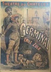 Germinal de Emile ZOLA, au théâtre du Châtelet by Émile Lévy, Affiche lithographique, Imp, sold Mar 2023