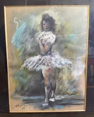 Danseuse by Sylvain Vigny, Pastel sur papier, sold Mar 2023