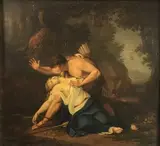 Scène mythologique by Frédéric Fregevize, Panneau signé en bas à gauche, sold May 2020