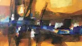 Etude pour Chambre de Commerce by René Fumeron, Gouache signée et titrée au dos, sold May 2020