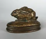 Lapin? by Antoine-Louis Barye, Epreuve en bronze à patine brun-clair nuancé, sold May 2020