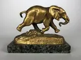 Eléphant du Sénégal courant by Antoine-Louis Barye, Epreuve en bronze à patine vieil or, sold May 2020