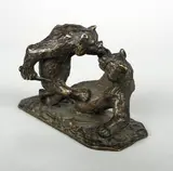 Ta peau ou la mienne by Christophe Fratin, Epreuve en bronze à patine brun nuancé, sold May 2020