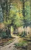 Le sentier by Auguste Allongé, Aquarelle signée en bas à droite, sold Apr 2020