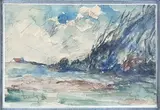 Nezière, tempête by Fernand Herbo, Aquarelle sur traits de crayon, sold Apr 2020