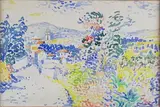 Village provençal by Lucien Neuquelman, Aquarelle signée en bas à gauche, sold Apr 2020