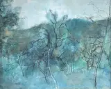 Les arbres by Bernard Gantner, 1969, Encre et aquarelle signée et datée en bas à droite, sold Apr 2020