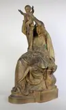 Le messie by Albert-Ernest Carrier-Belleuse, Epreuve en terre cuite patinée signée, sold Apr 2020