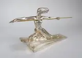L'amazone by Marcel Bouraine, Epreuve en bronze à patine argentée, sold Apr 2020