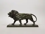 Lion marchant by Antoine-Louis Barye, Epreuve en bronze à patine vert nuancé brun-rouge, sold Mar 2020