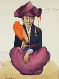 Zai Blanc, sorcière de Lai Chan by Léa Lafugie, Aquarelle et gouache signée en bas à gauche et titrée sur le côté gauche, sold Mar 2020