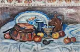 NATURE MORTE AUX POMMES by Henri Saint-Delis, Aquarelle, sold May 2013