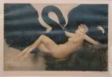 LEDA ET LE CYGNE by Louis Icart, Pointe sèche et aquatinte copyright, sold May 2013