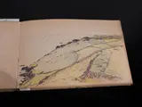 Album contenant environ trente – six dessins : Vues de Saint Lambert - Isère, Vue de Port – Blanc et de l’Ile de Bréhat by Louis François Cabanes, Crayon noir et pastel, sold Feb 2026