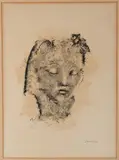 Jeune femme aux yeux fermés by Léonor Fini, Lithographie sur papier, sold Feb 2026