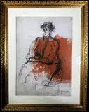 Portrait de femme by Zygmunt Szreter Schretter, Fusain gouache sur isorel encadré, sold Feb 2026