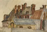 Toitures de maison de ville by Henriette Lambert, Gouache sur papier, sold Feb 2026