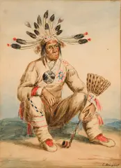 Little Pine Chief by Cornelius Krieghoff, watercolour on paper, sold May 2024