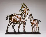 Harmonie II by Joseph Hector Yvon Fafard, 2009, powder coat laser cut stainless steel, sold May 2024