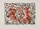 L'Oie de feu - L'Oie au soleil by Jean Paul Riopelle, colour etching on paper, sold May 2024