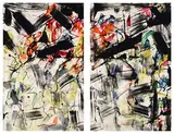 Untitled (Bridgehampton) by Jean Paul Riopelle, watercolour and ink on paper diptych, sold May 2024