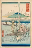 Sagami River by Utagawa Hiroshige, woodblock print on paper, sold Apr 2024