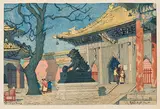 Lama Temple Peking by Elizabeth Keith, woodblock print on paper, sold Apr 2024