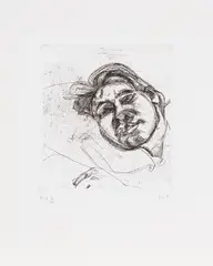 Bella 2 by Lucian Freud, etching on paper, sold Apr 2024