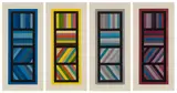 Bands of Color in Four Directions (Vertical) by Sol LeWitt, colour woodcut on paper, sold Apr 2024