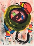 Les Voyants by Joan Miró, lithograph on paper, sold Apr 2024