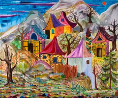Whipperdalay by Abel Auer, oil on canvas, sold Apr 2024