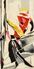 Warrior by Georges Csato, oil on canvas, sold Apr 2024