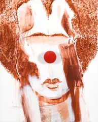 Untitled by Jason Fox, acrylic and mixed media on canvas, sold Apr 2024