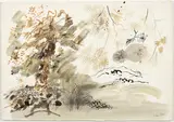 Sketch for A Midsummer Night's Dream I by John Piper, 1960, ink and watercolour on paper, sold Apr 2024