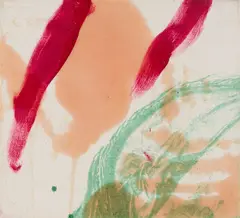 Untitled by Julian Schnabel, mixed media on canvas, sold Apr 2024
