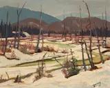 Sunday Creek, Algonquin Park by Maurice Hall Haycock, 1958, oil on canvas, sold Apr 2024