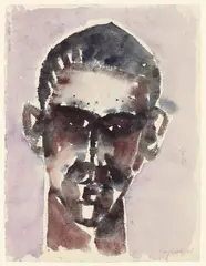 Kopf by Eduard Bargheer, 1965, Aquarell über Bleistift auf Bütten, sold May 2014