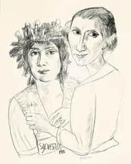Sylvester by Max Beckmann, 1922, Lithographie auf Bütten, sold May 2014