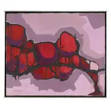 Untitled (Purple and Red Abstract) by Pat Bowers, Acrylic on canvas, sold Jan 2026
