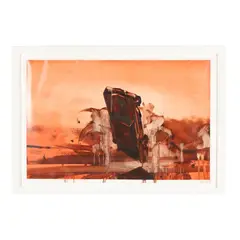 Crash Study by Shaun Richards, Oil on Mylar, sold Jan 2026