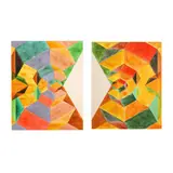 Chromatic Vortex, Diptych by John Hiigli, Transparent oil on canvas, sold Jan 2026