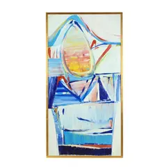 Large Abstract Geometric Composition by Daniel Clesse, Acrylic on board, sold Jan 2026
