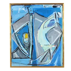 Large Abstract by Christiane Bastide-Clesse, Acrylic on board, sold Jan 2026