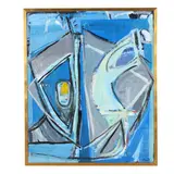 Large Abstract by Christiane Bastide-Clesse, Acrylic on board, sold Jan 2026