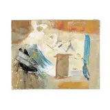 Untitled Abstract by Jean-Pierre Dolla, Oil on canvas with fabric collage elements, sold Jan 2026