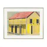 Yellow House by Emilio Sánchez Font, Watercolor and pencil on paper, sold Jan 2026