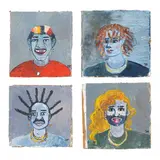 Four Portraits by Mae Alice Engron, Oil on cardboard, sold Jan 2026