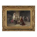 Tavern Scene with Soldiers by Luigi G. Baldero, Oil on canvas, sold Jan 2026